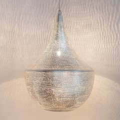 HANGING LAMP BLL FLSK SILVER PLATED 40      - HANGING LAMPS